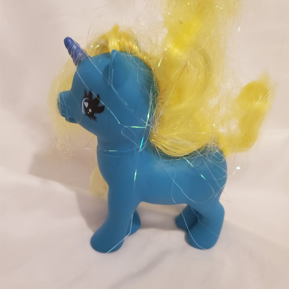 1981 my pony Gi-Go wonderland aqua yellow mane brown star 7" toy pony figure - Picture 2 of 5